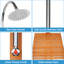 Douche d'extérieur avec porte-savon