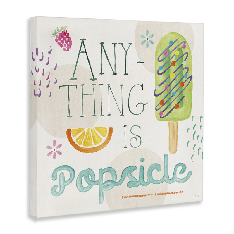 "Tout ce qui est popsicule", art mural par Véronique Charron, H 17 po x l 17 po