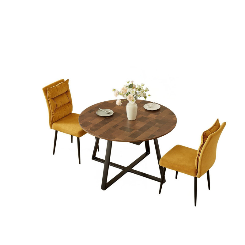 Dining Set, 2 Brown Chair
