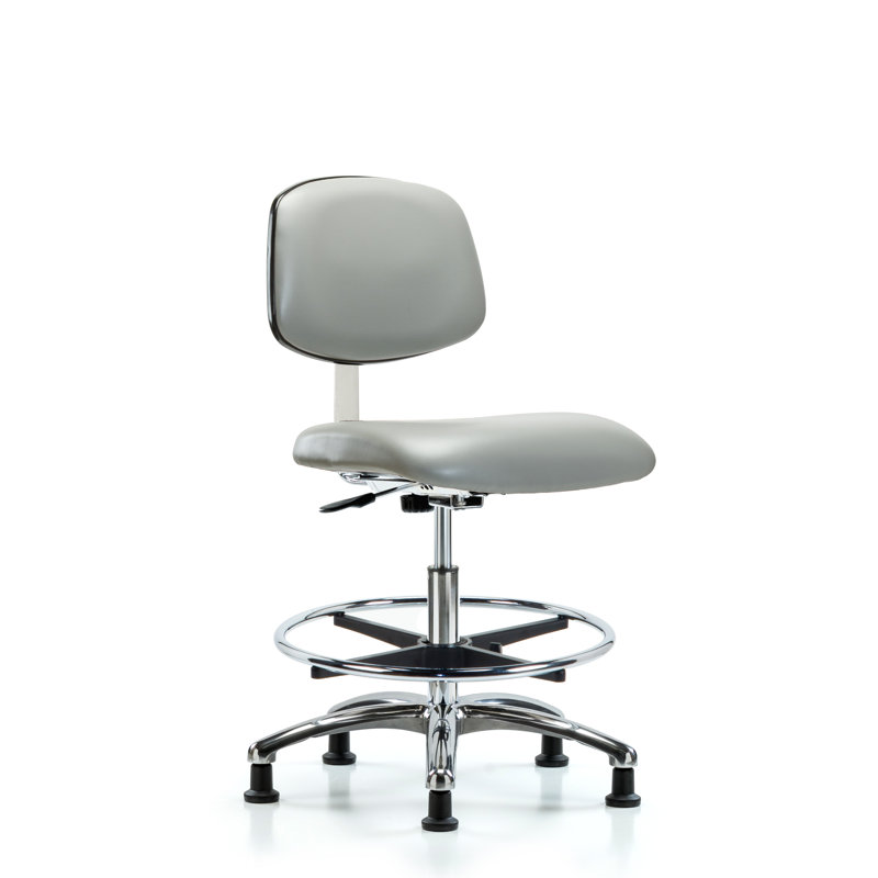 Yareli Drafting Chair, Dove, Glides