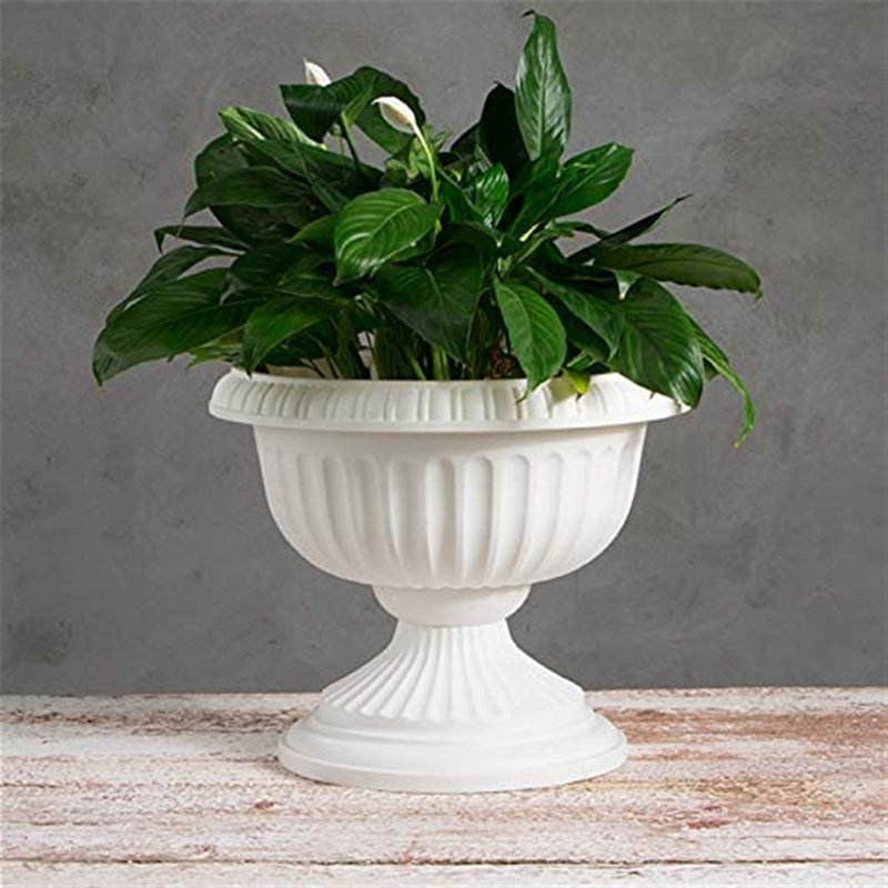 Antonie Urn Planter, White, 14.5" H x 18" W x 18" D