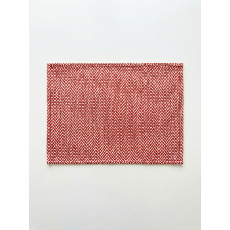 Napperon Red Herringbone Bay, Red