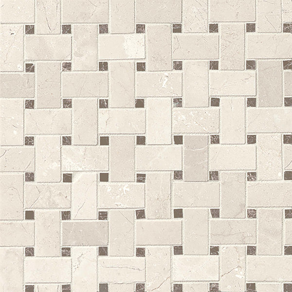 Basket Weave Marble Mosaic Tile in Belmond