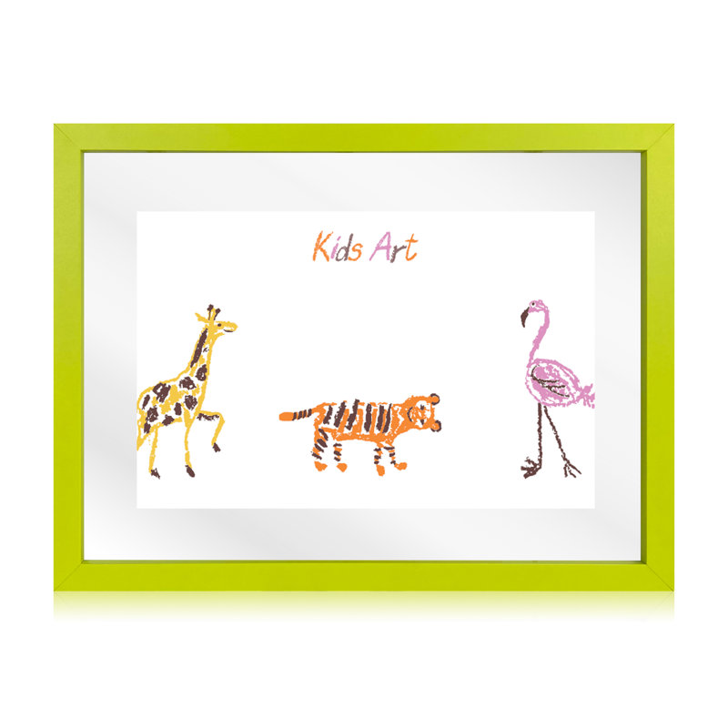 Domica Matte Shadow Box Picture Frame, Lime Green