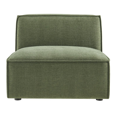 Faucett Performance Fabric Upholstered Armless Modular Chair In Foliage