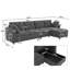 4 Seater Chenille Sofa & Chaise-327546701