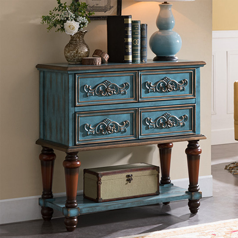 Commode d'appoint Casurina, Brun et bleu