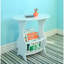 Table à magazines - Blanc - Table d'appoint, rangement pour magazines / journaux, petit espace, salon / chambre à coucher