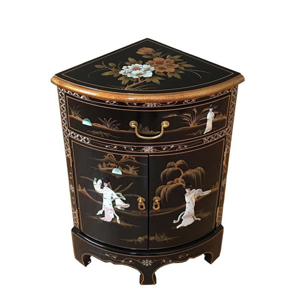 World Menagerie Mother of Pearl 1 Drawer Combi Chest Corner Cabinet