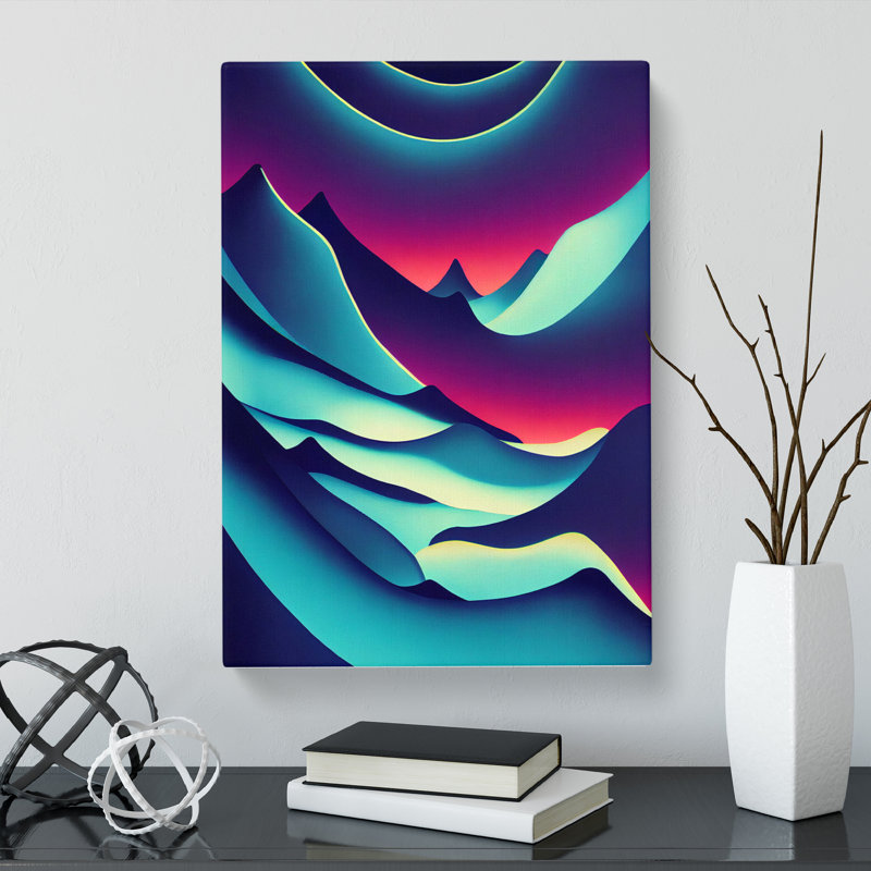 Glacier Neon - Wrapped Canvas, 76cm H x 50cm W x 3cm D