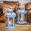 Nicola Spring - Metal Hanging Tealight Lanterns-50928616-123132312-128763608