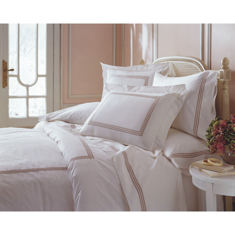 Janay Egyptian Cotton Sateen Fitted Sheet, 44" x 75", White/White