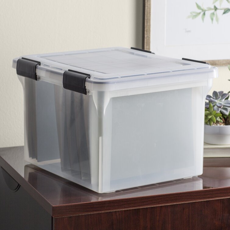 Sterilite Convenient Versatile Clear Organizing Storage File Box w