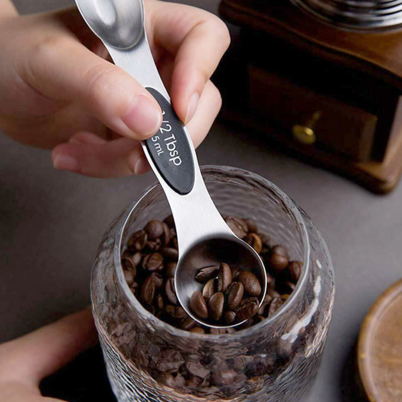 NutriChef 6 -Piece Stainless Steel Measuring Spoon Set