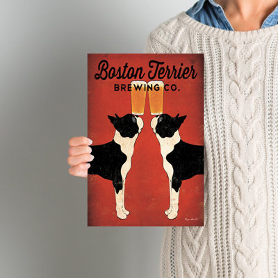« boston terrier infusement co. »-affiche toile tendue tendue