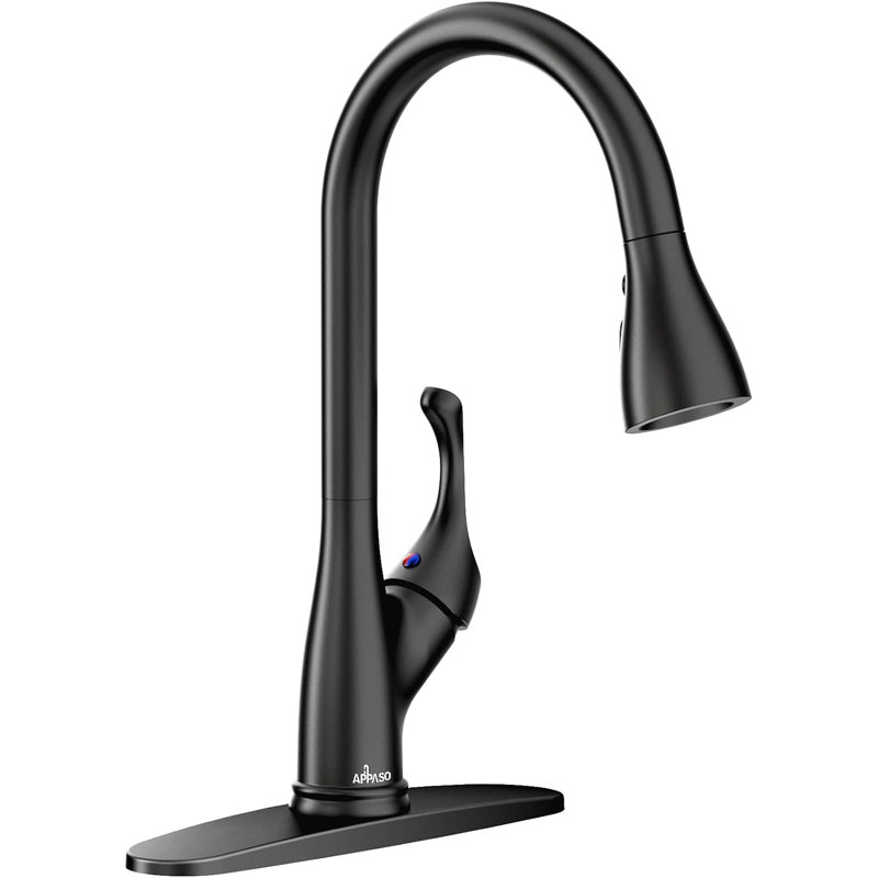 APPASO Pull Down Kitchen Faucet, Matte Black