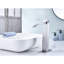 Robinet pour salle de bain à poignée simple de style cascade, bonde escamotable sans trop-plein, nickel brossé, fabrication en acier inoxydable, surface rouillée, débit stable, idéal pour les robinets de lavabo sans trop-plein avec bec-123114488