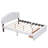 Upholstered Bed Frame With LED Lights, Modern Upholstered Princess Bed With Crown Headboard (Bed)-937374960-937374966
