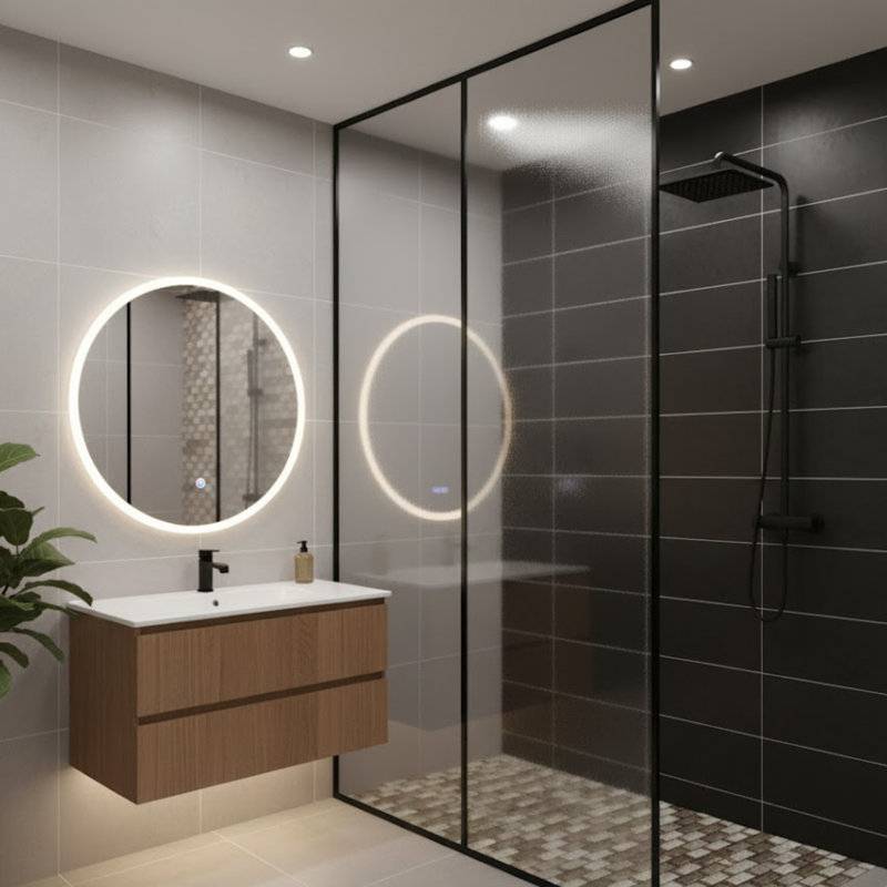 Glass Brick Joint Mosaic Wall Tile
