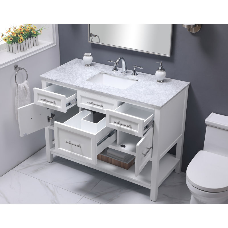 Ensemble de meuble-lavabo simple 46 po Haugland, Blanc