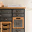 Armoire d'appoint multi-tiroir, 52 po x 30 po, armoire en bois massif et métal, armoire Boho