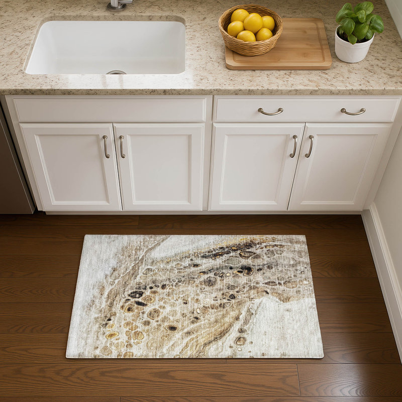 Premium Machine Washable Mayfield AMF1934 Abstract Rug, Rectangle 1'8" x 2'6"