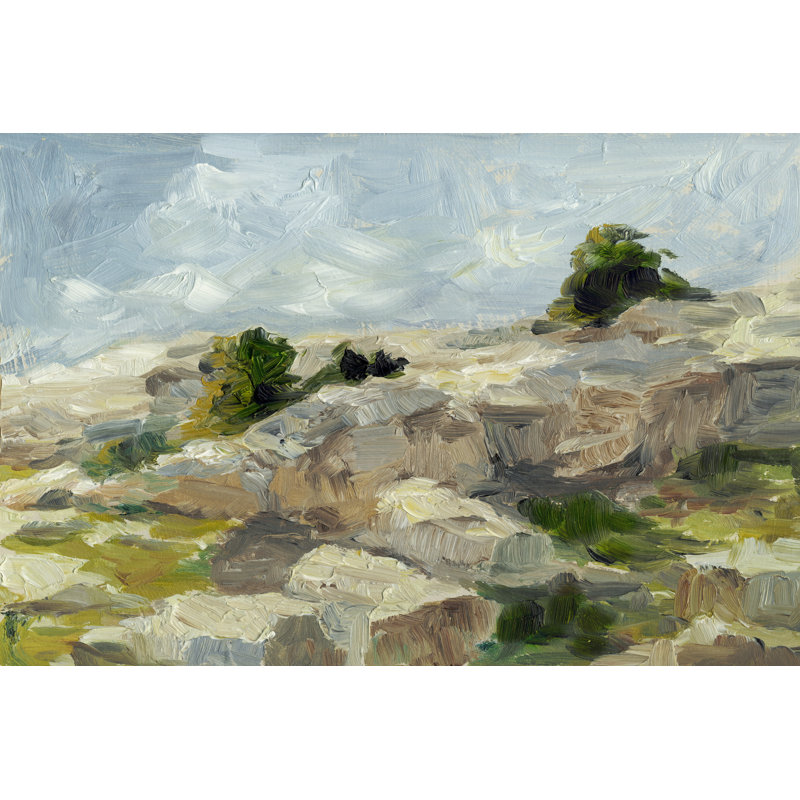 «Impasto Mountainside I» par Ethan Harper, reproduction d'art sur toile tendue, H 24 po x l 36 po