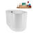 48" Streamline Soaking Freestanding Tub and Tray With Internal Drain-102290892