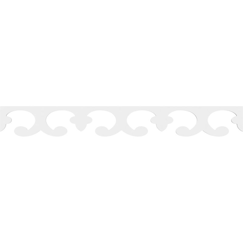 Garniture de sol en PVC de qualité architecturale H 6 po x P 5/8 po x L 48 po Porcelina, H 6 po x L 48 po x P 0,63 po