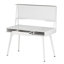 Bureau d'ordinateur Study avec rangement et tableau blanc magnétique effaçable à sec, blanc