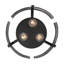  Plafonnier encastré 3 lumières Vinesha en noir mat avec verre d'eau fumé-360482397-360482398