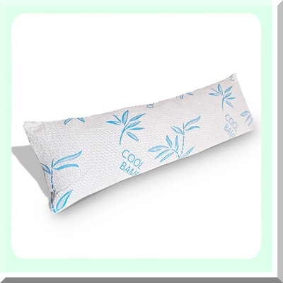 BambooCool Body Pillow - Adjustable Memory Foam Pillow for Sleeping, Hypoallergenic & Washable Cover, Cooling Shredded Foam, Body Size Rayon Pillow
