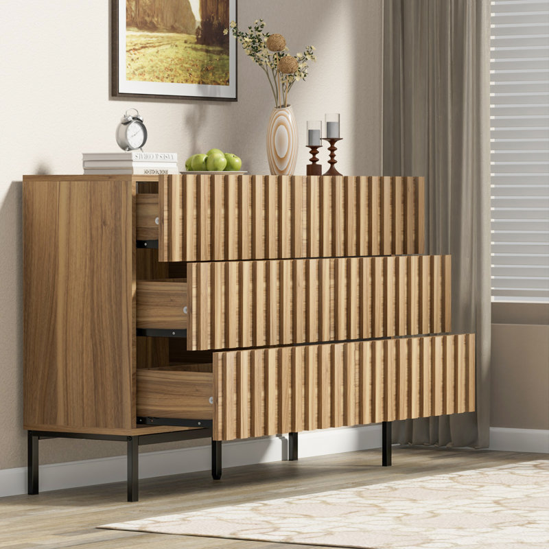 Sevyn Endress 6 Drawer 47.24" W Double Dresser, Nature