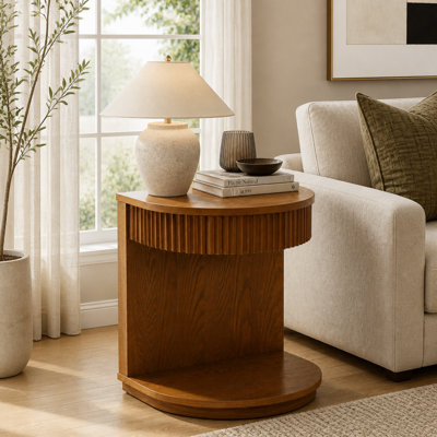 Table d'appoint courbée Mid-Century