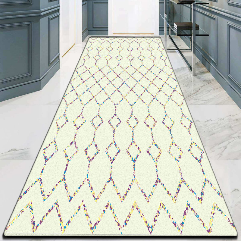 Durable Hall Carpet, 31.5 x 118.1 inches | 100% Polyester, 0.4 in Pile Height | Antibacterial, Non-Slip Base, Machine Washable | Perfect for High-Traffic Areas, Easy Maintenance, Stylish Design