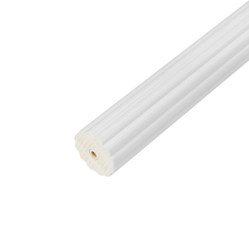 1 tringle simple en bois de 1 3/8 po, Blanc