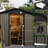 6 x 4 FT Garden Shed Storage Tool Shed with Sliding Doors, Black and Brown-114009777-122120576