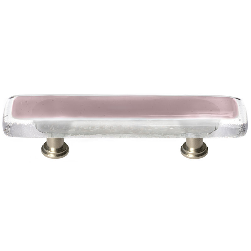 3" Center to Center Bar Pull, Aqua, Polished Chrome