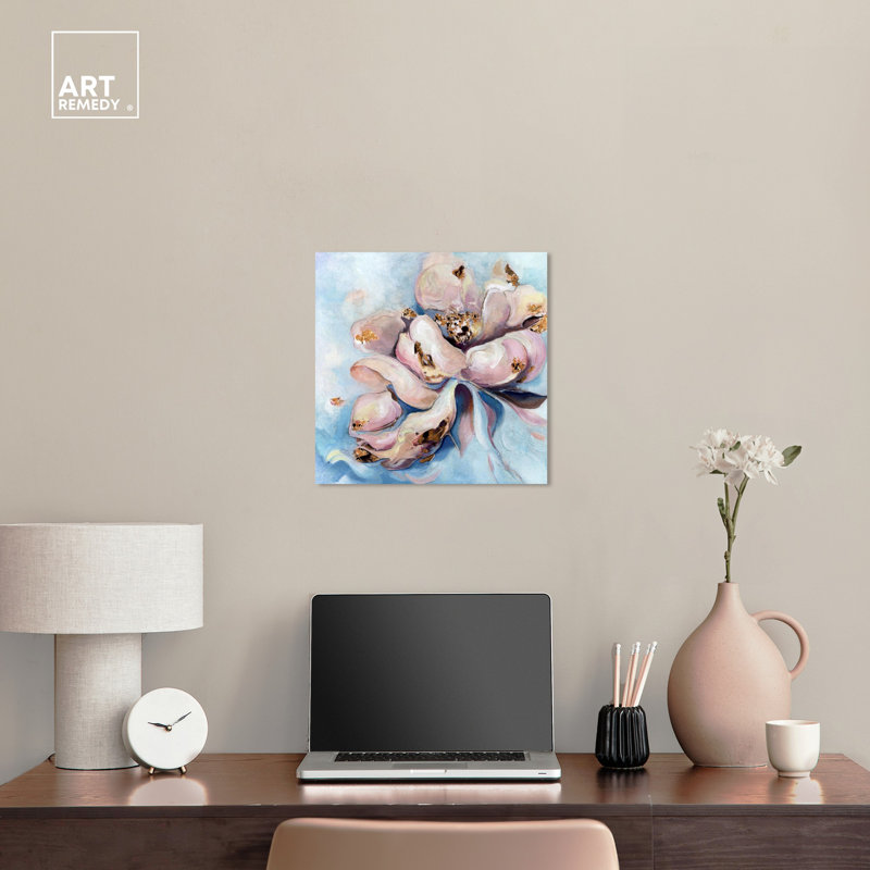 «Soft Pastel Blues», couleurs claires, impressions sur toile par Art Remedy, Toile tendue, H 16 po x l 16 po