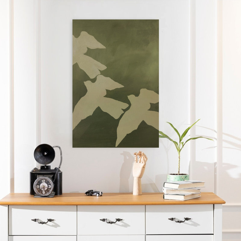 Art contemporain d'oiseaux, H 24 po x l 16 po