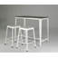 Tabouret de comptoir en métal thermolaqué blanc, ensemble de 2