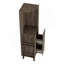 Armoire de coin Cincinatti, porte-gobelets, deux tablettes extérieures, un tiroir, quatre pieds - brun foncé