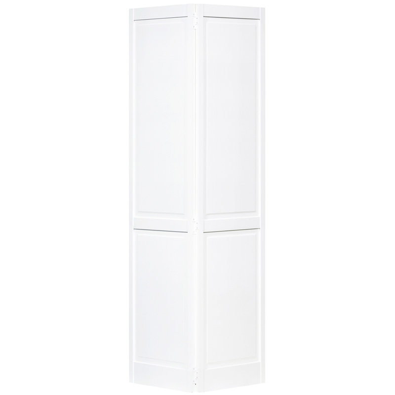 Bi-fold Traditional Four Panel White, 23.69" W x 78.75" H