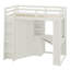 Lit mezzanine avec grande armoire intégrée, bureau-1135085069