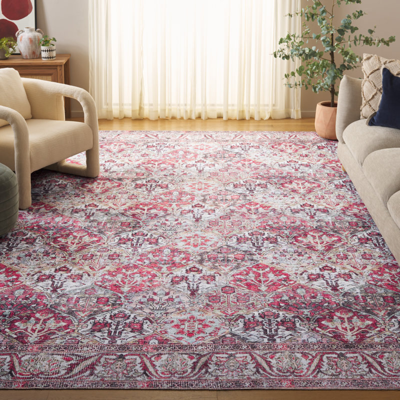 Cina Performance Machine Washable Oriental Rug, Rectangle 9' x 12'