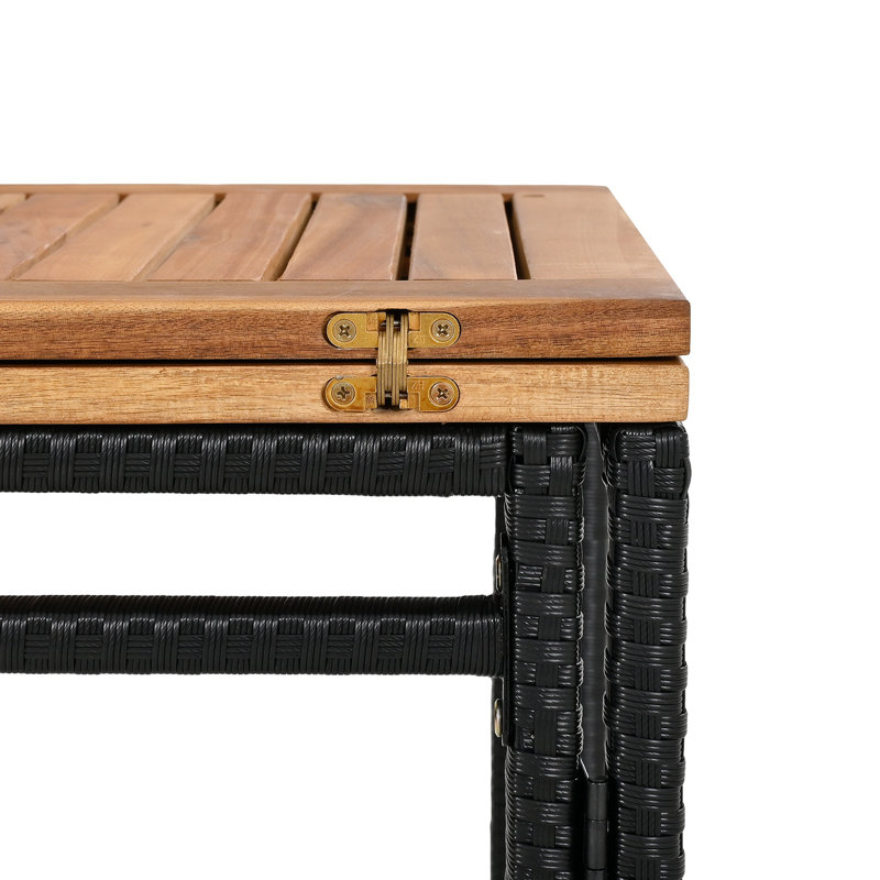 5-Piece Bar Height Table And Four Stools With Cushions, Dining Table Set
