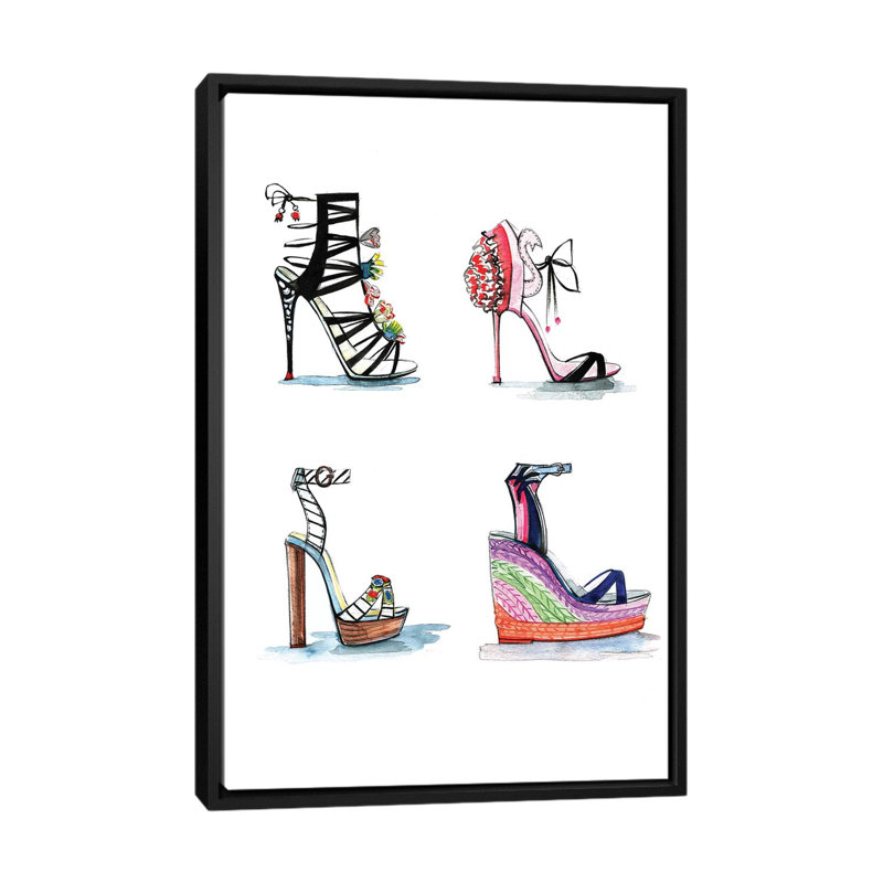 « sophia webster chaussures collection », impression sur toile, H 26 po x l 18 po x P 1,5 po, Toile avec cadre noir