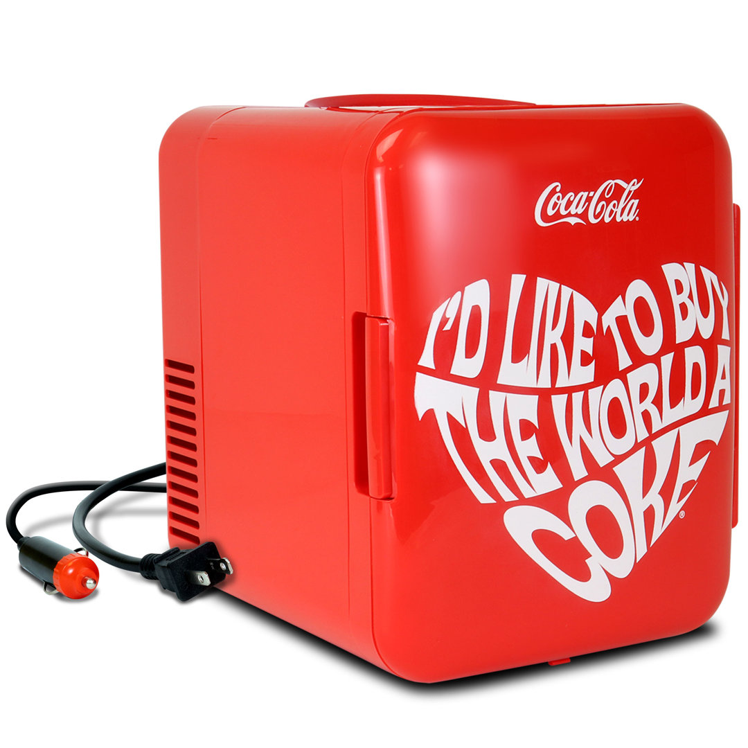 Coca-Cola World 1971 Series 4L Cooler/Warmer 12V DC 110V AC Mini Fridge Coca-Cola
