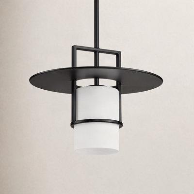 Cinder Single Light Etched Glass Dimmable Pendant