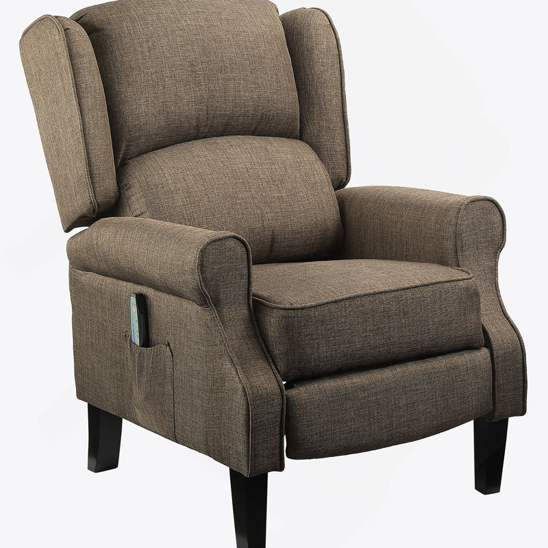 Canapé de massage inclinable avec fonction chauffante, télécommande, brun